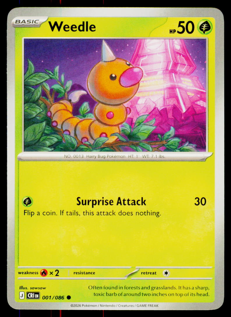 Weedle Chaos Rising 1 - Near Mint