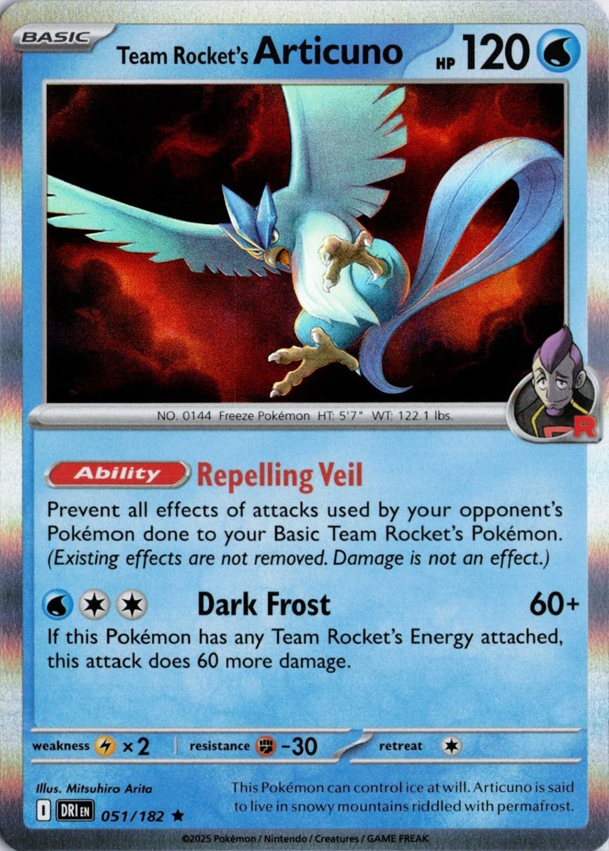 Team Rocket's Articuno - 51 / 182 - Destined Rivals - PSA 10 - en